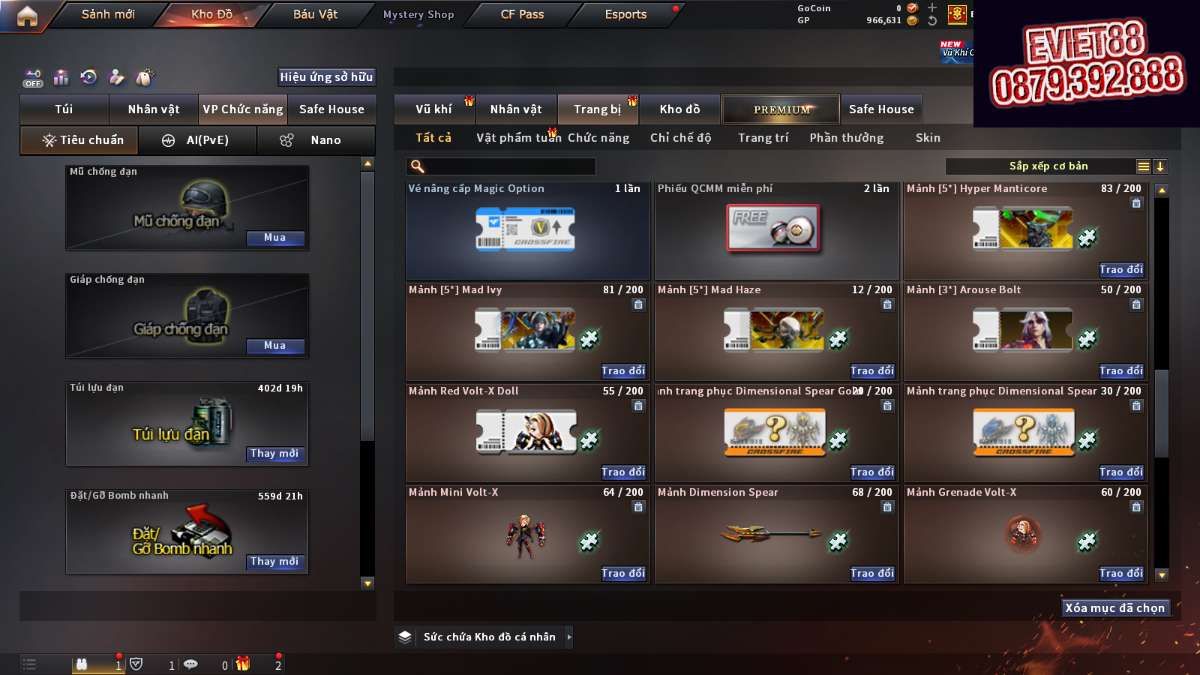 shop acc cf uy tin gia re